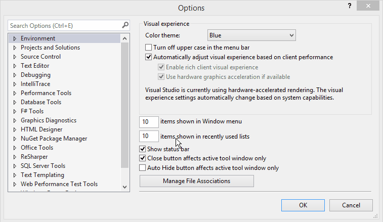 Vs -manifest -extention